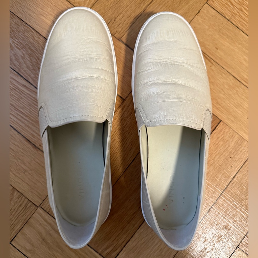 Vince White Slip-on Sneakers